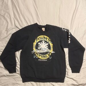 Vintage Breckenridge Fruit of the Loom Black Graphic Crewneck SweaterSz Lg